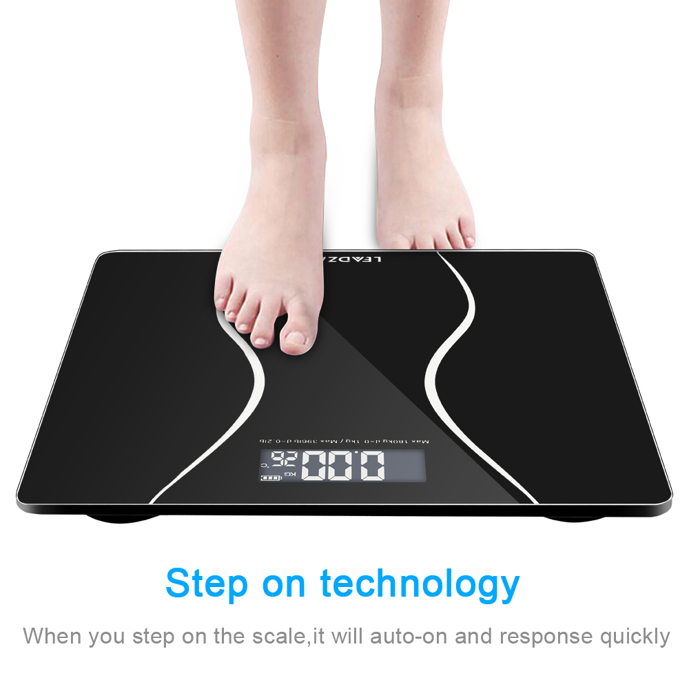 400lb Digital Body Weight Scale Bathroom Fitness Backlit LCD + 2x